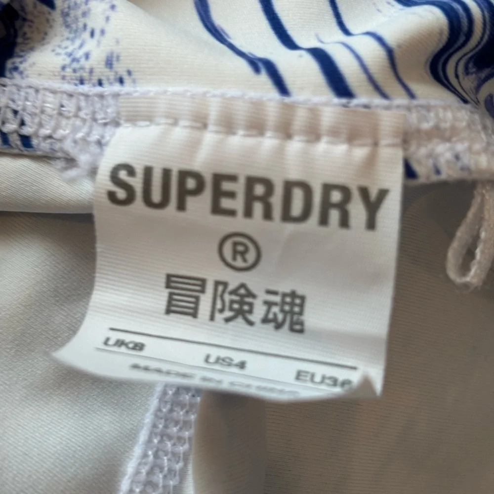 Superdry Sport Blue and White‎ Athletic Bike Shorts